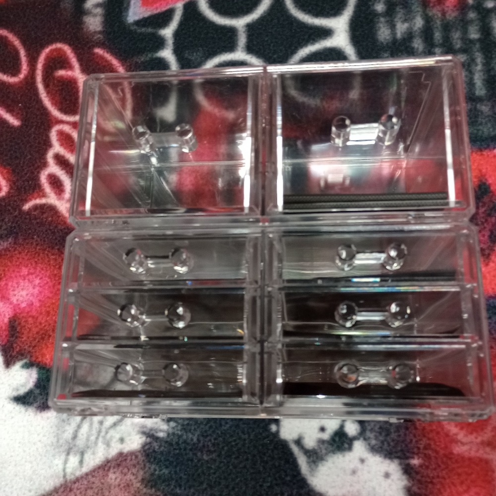 2PC Acrylic 8 drawer makeup organizer